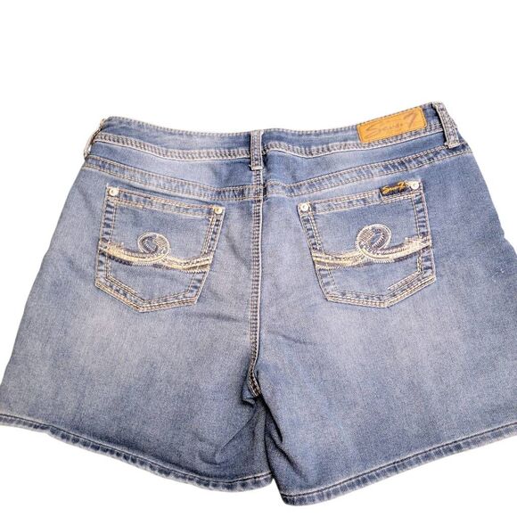 Seven 7 Brand Blue Denim Shorts - Picture 3 of 9